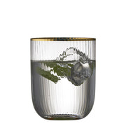 Lyngby Glas – Palermo Gold Tumblers (4-Pack) – 350 mL – filled glass