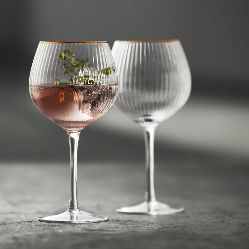 Lyngby Glas – Palermo Gold Gin & Tonic Glasses (4-Pack) – 650 mL – lifestyle view 5