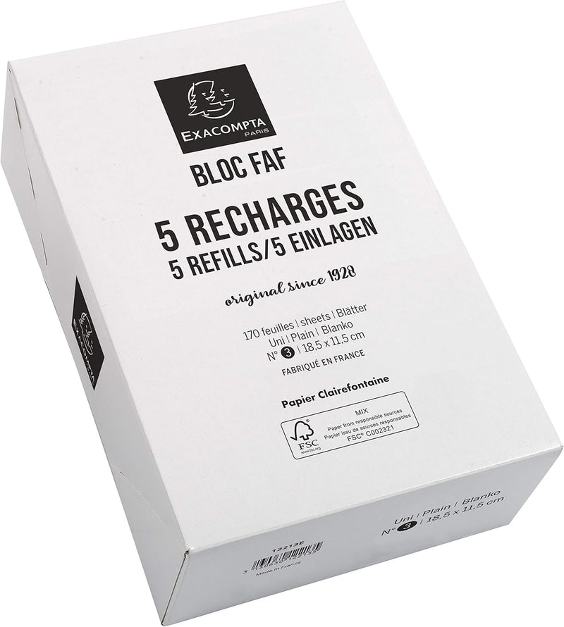 Pack Of 5 Blank Refills (4.5x7.5in)