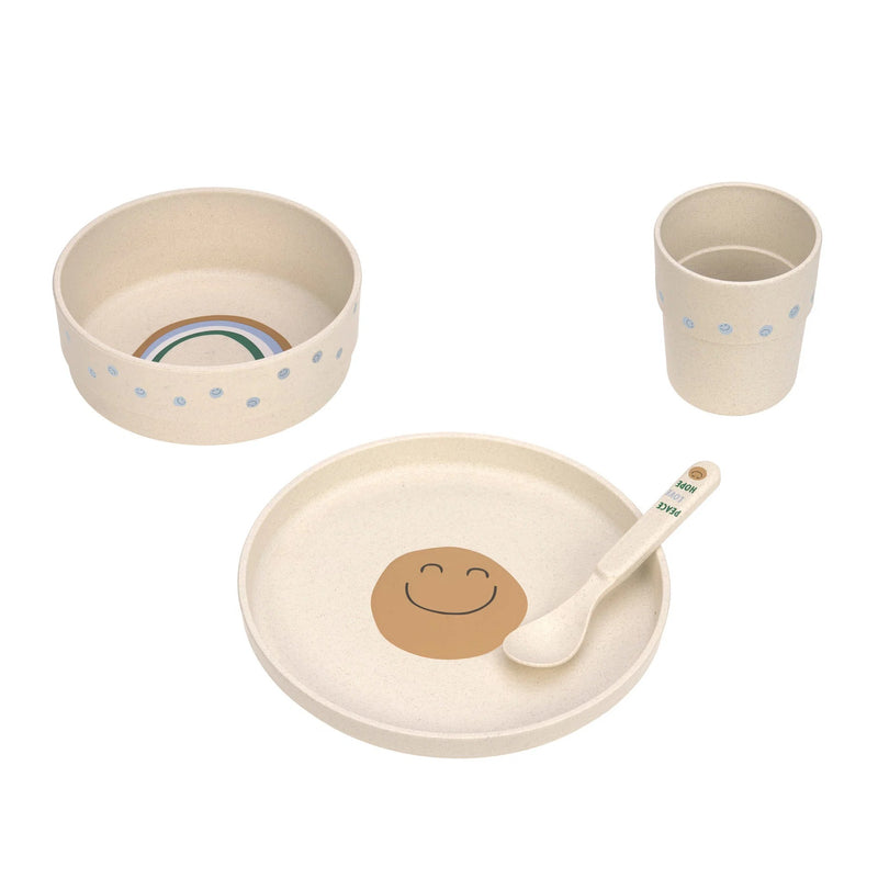 Lässig - Coffret repas (assiette, bol, tasse, cuillère)