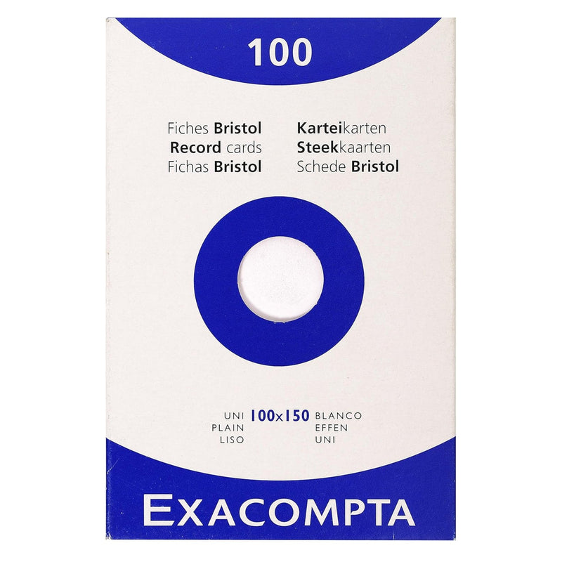 100 White Bristol Cards Blank (4X6in)