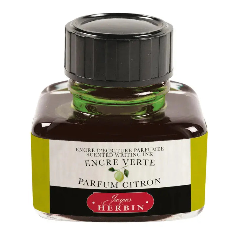 Jacques Herbin Scented Writing Ink – Green / Lemon, 30 mL