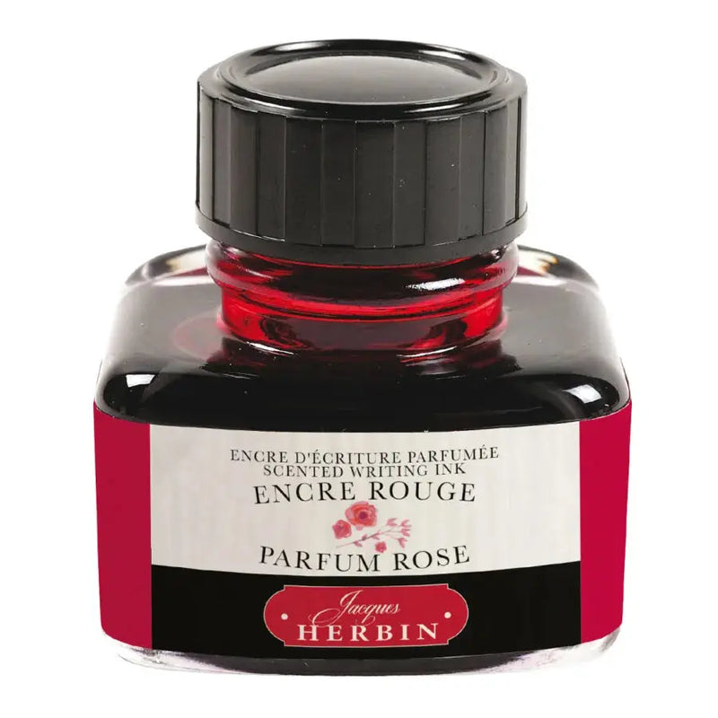 Jacques Herbin Scented Writing Ink – Red / Rose, 30 mL