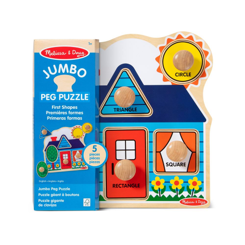 Melissa & Doug First Shapes 5-piece jumbo peg puzzle