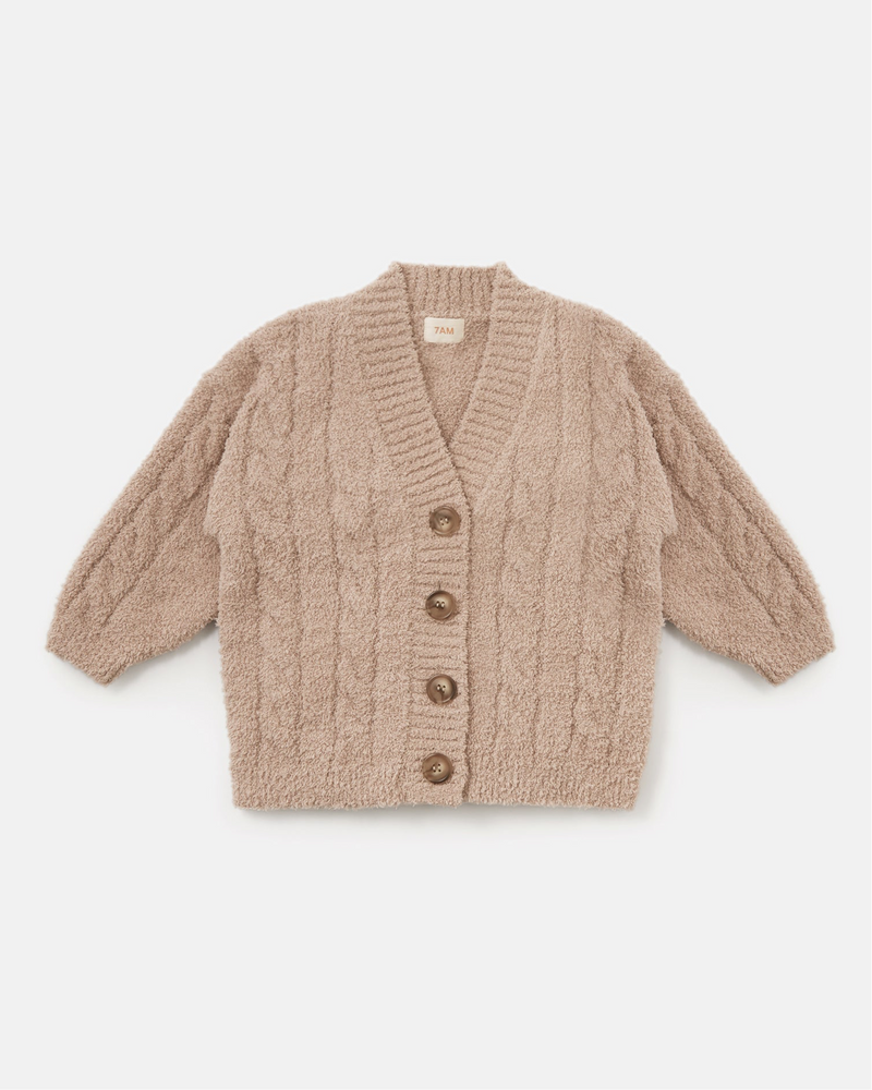 7AM Enfant - Cable Cardigan - Fuzzy