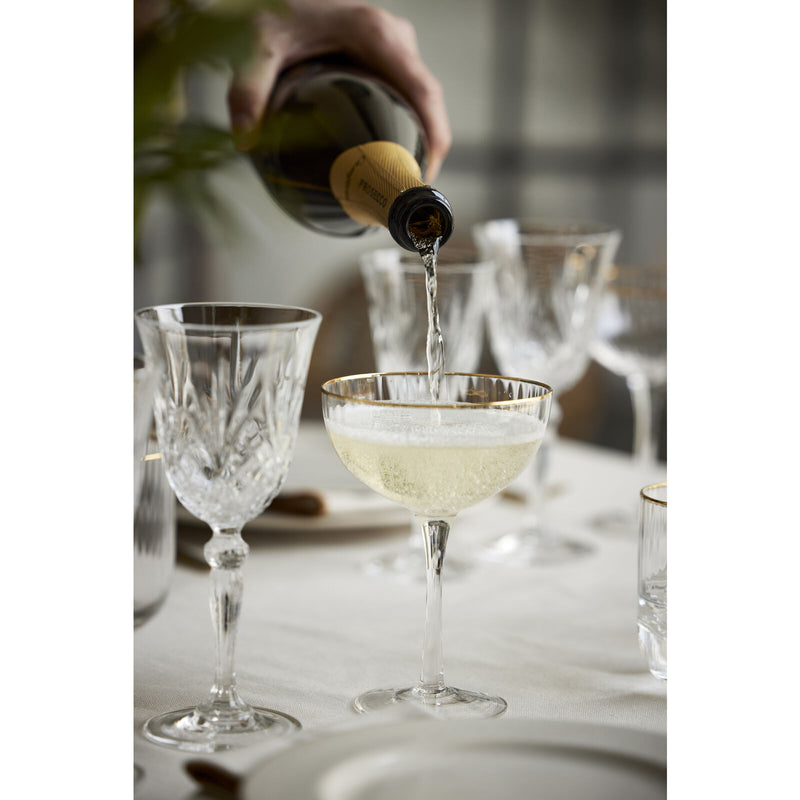 Lyngby Glas – Palermo Gold Cocktail Glasses (4-Pack) – 315 mL – lifestyle view 13