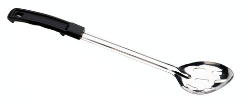 Browne - Conventional Serving Spoon - Slotted - with Plastic Handle - 11" / 27.9 cm - 1.5 mm Thickness - Stainless Steel