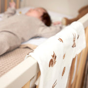 Meyco Baby Muslin Swaddle Blankets – Forest Animals Toffee – additional product detail or lifestyle view