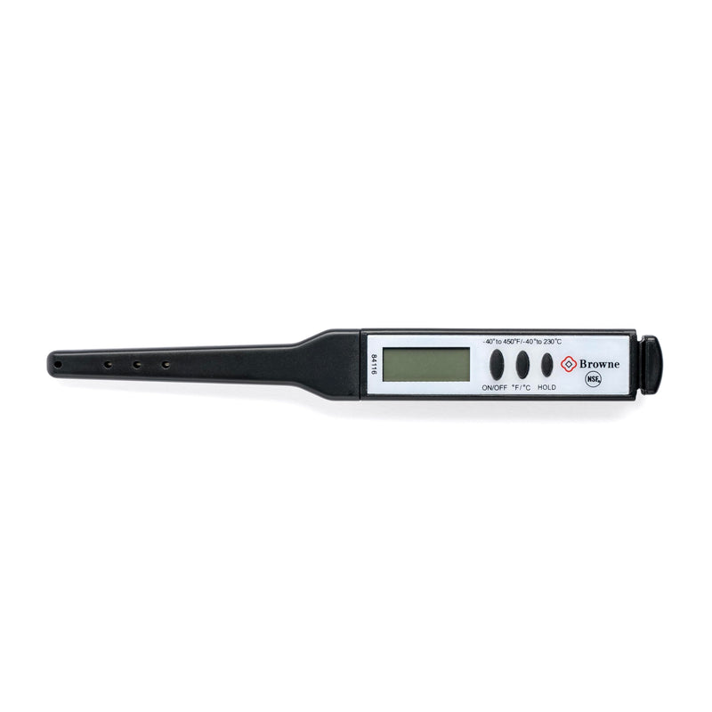Browne - Thermometer - Pocket - Digital - 9.8" / 25 cm ( - 40 / 450 °F or - 40 / 230 °C) NSF