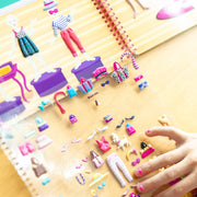 Melissa & Doug - Deluxe Puffy Sticker Album - Day of Glamour - in use during play