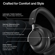 Naztech – AURA 360 ANC Wireless Over-Ear Headphones – Midnight – memory foam comfort