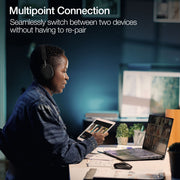 Naztech – AURA 360 ANC Wireless Over-Ear Headphones – Midnight – multipoint pairing