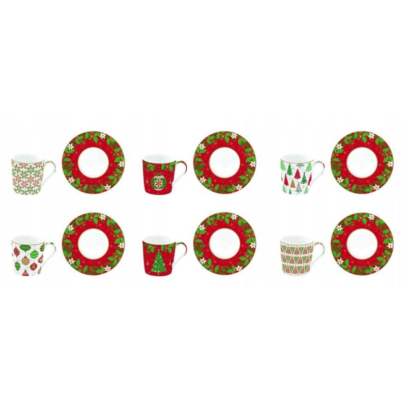 STUDIO-1811 - Jingle Bells 100ml (3.4oz) Espresso Cups Set of 6