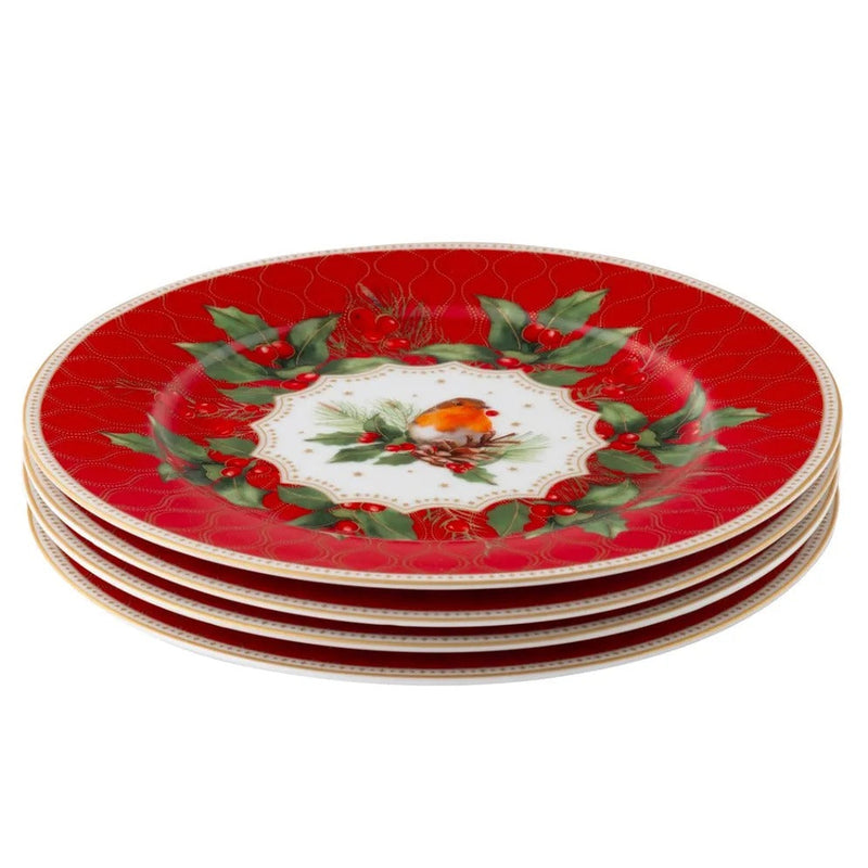 STUDIO-1811 - Christmas Berries 19cm (7.5in) Dessert Plates Set of 4