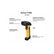 Adesso NuScan 4100B Bluetooth antimicrobial waterproof barcode scanner with charging cradle – view 10