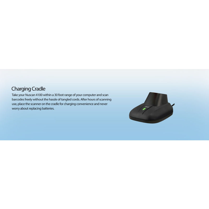 Adesso NuScan 4100B Bluetooth antimicrobial waterproof barcode scanner with charging cradle – view 12
