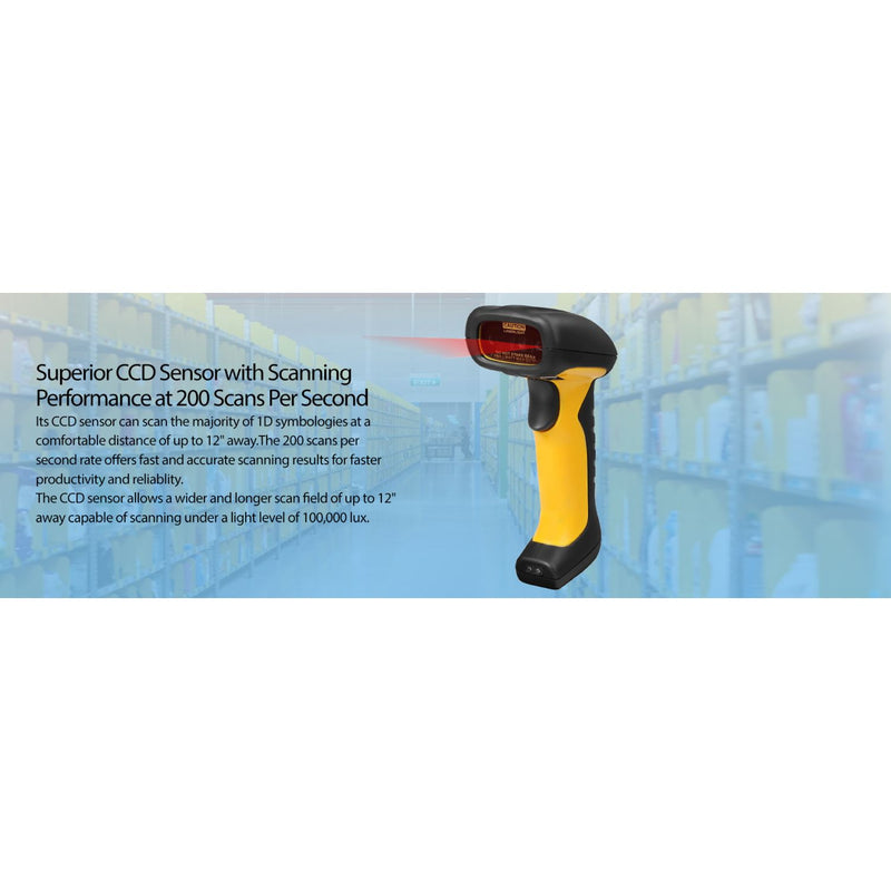 Adesso NuScan 4100B Bluetooth antimicrobial waterproof barcode scanner with charging cradle – view 13