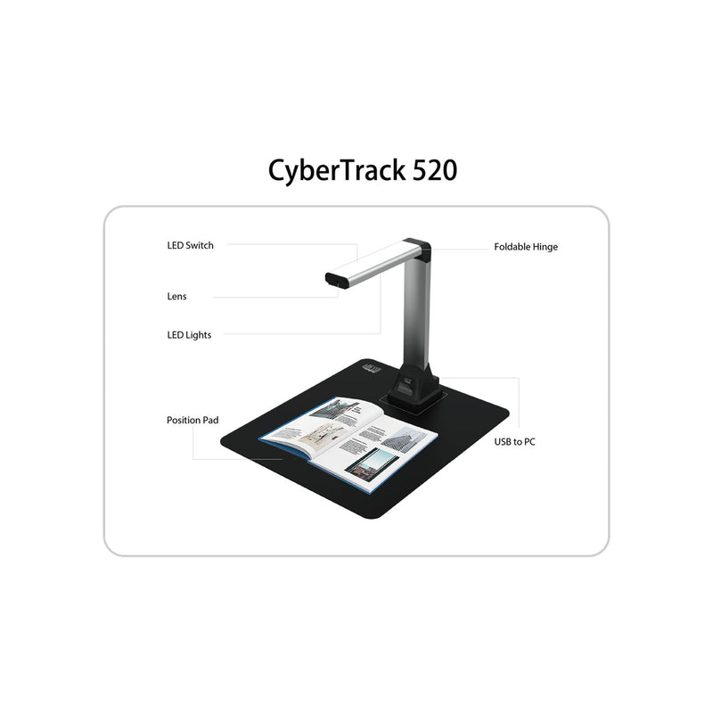 Adesso CyberTrack 520 5MP document camera scanner – view 4