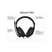 Adesso Xtream H5U USB Stereo Headset with Boom Mic in black – view 2