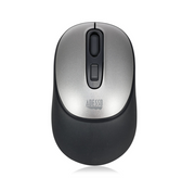 Adesso iMouse A10 Antimicrobial Wireless Mouse in black and silver