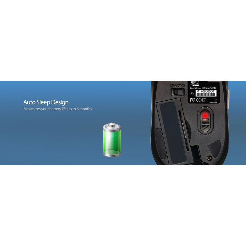 Adesso iMouse S60L wireless nano mouse in blue – view 8