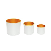 LXPRIMO Aluminum Tabletop Vases (Set of 3) in White