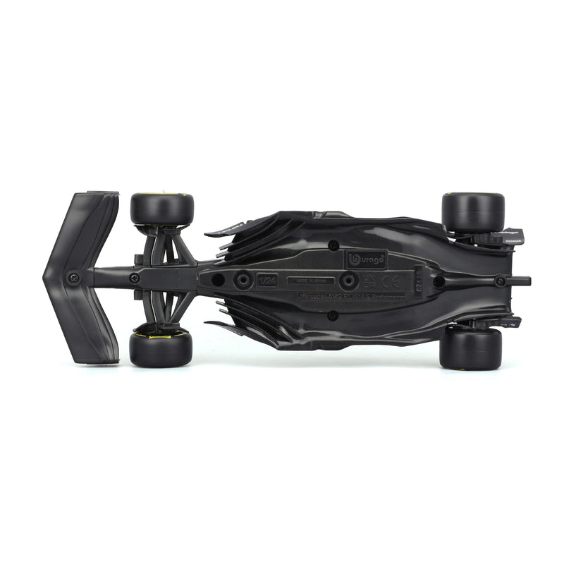 Bburago Mercedes-AMG W14 Lewis Hamilton #44 1:24 model – underside