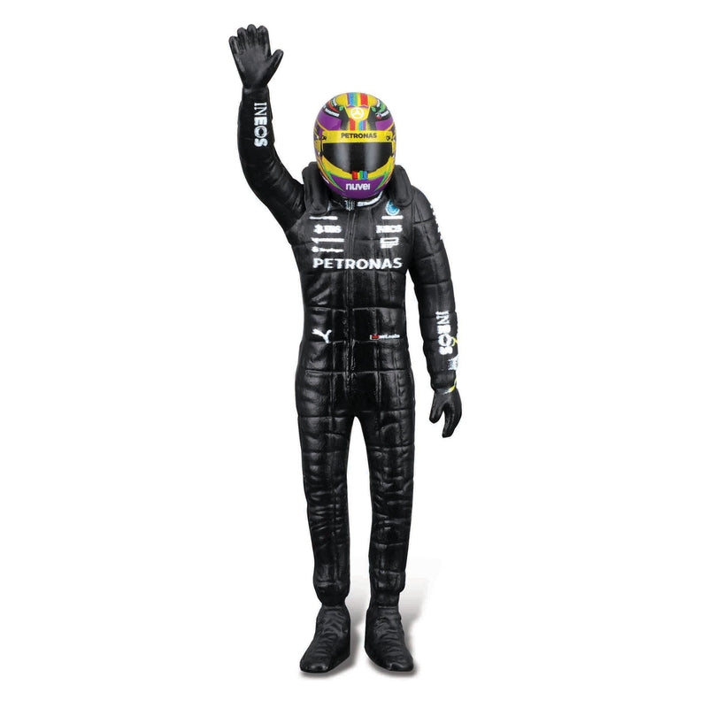 Bburago Mercedes-AMG W14 Lewis Hamilton #44 1:24 model – driver figure