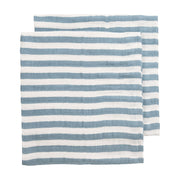 Meyco Baby Muslin Squares – Fat Stripe Jeans Blue – product view
