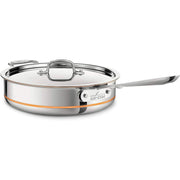 All-Clad - Copper Core 5 - Ply Bonded Cookware - Saute Pan with Lid - 5 - Qt