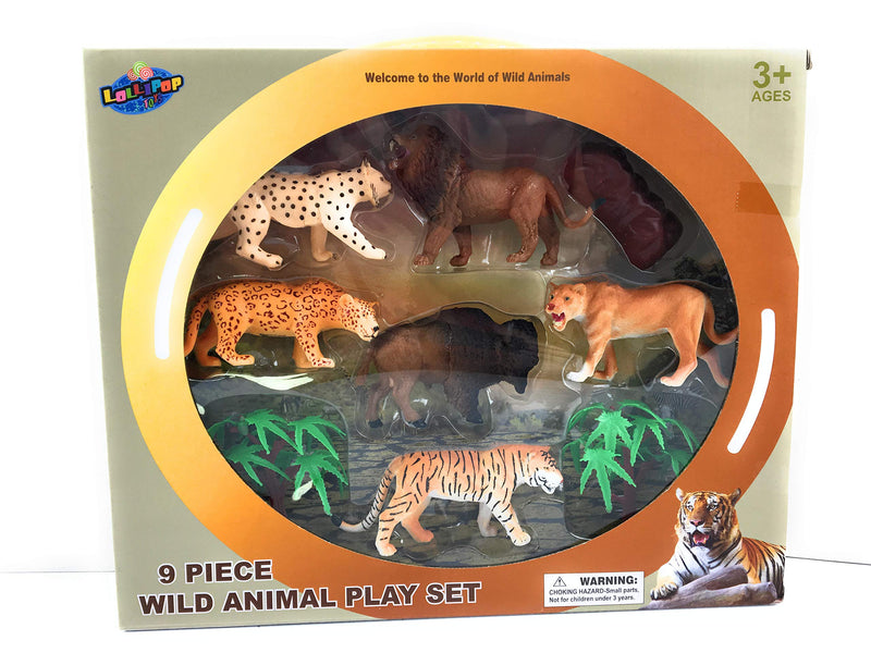 Lollipop – Safari Wildlife Playset | 9 Pieces