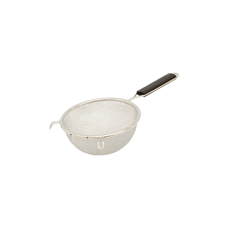 Browne - Strainer - Single - Mesh - Medium - Plastic Handle - Bowl - 4.75 in / 12 cm - Stainless Steel
