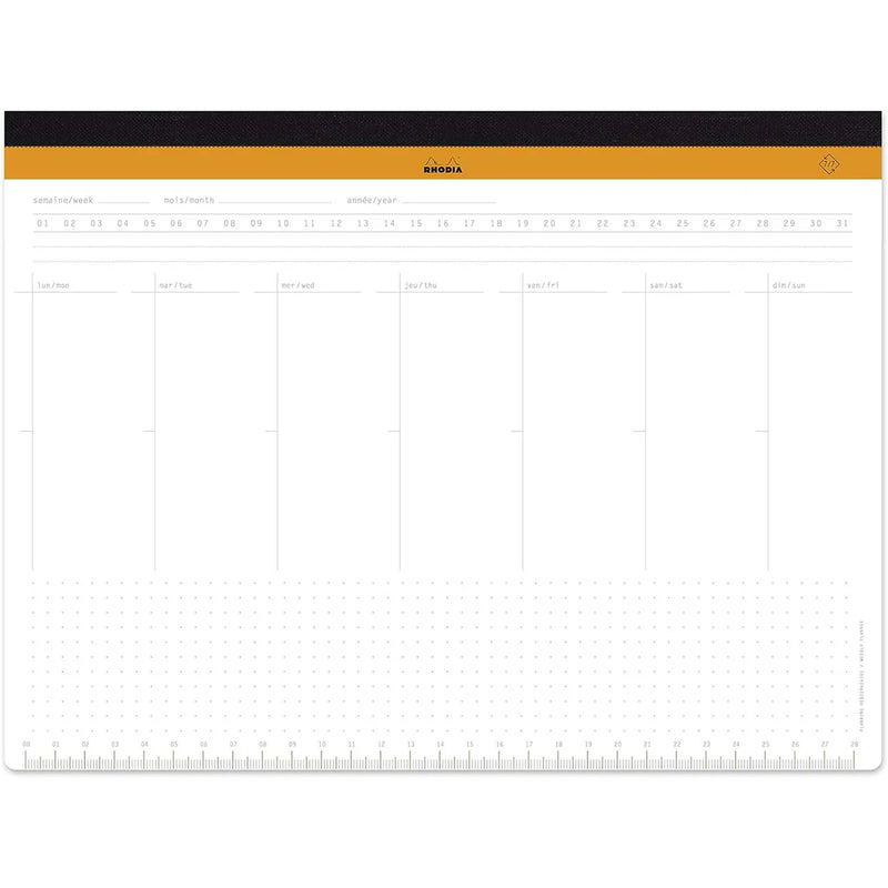Clairefontaine - Undated Weekly Desk Pad | A4+ / 60 Sheets / 11.7 × 8.75 in