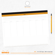 Undated Weekly Desk Pad 60 Sheets A4+ (11.7 x 8.75 in)