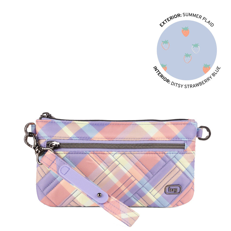 Super Metro XL Wristlet with Charm Bar - SUMMER PLAID | LUG