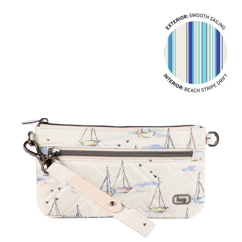 Super Metro XL Wristlet with Charm Bar - SMOOTH SAILING | LUG