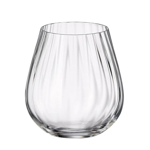 Crystalite Bohemia - Columba Optic Stemless Wine Glass 380 ml, Set of 6