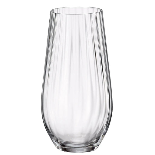 Crystalite Bohemia - Columba Optic Stemless Champagne Flute Glass 580 ml, Set of 6