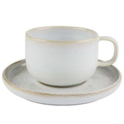 Mesa Ceramics Uno Alabaster Stoneware Tea Cup and Saucer 225 mL - product view