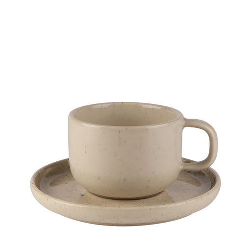 Mesa Ceramics - Mesa Ceramics Uno Speckle Green Stoneware Tea Cup and Saucer 220ml