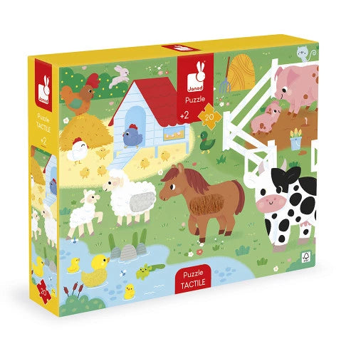 Janod - Puzzle - Tactile Farm