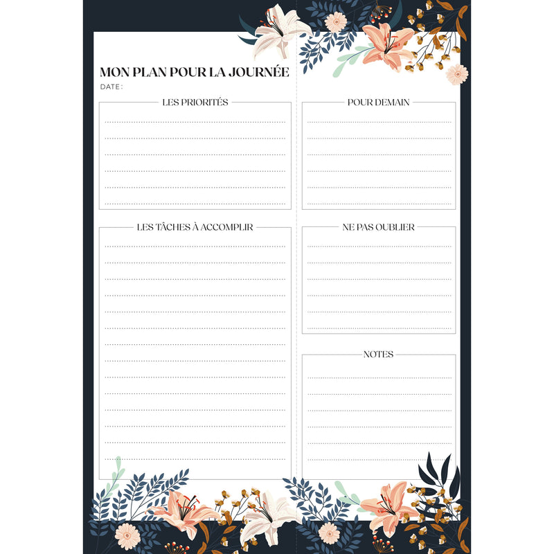 Pierre Belvédère - Planning Notepad - Flowers