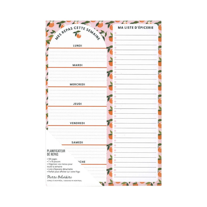 Pierre Belvédère - Planning Notepad - Oranges