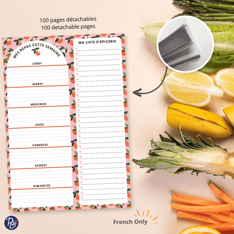 Pierre Belvédère - Planning Notepad - Oranges
