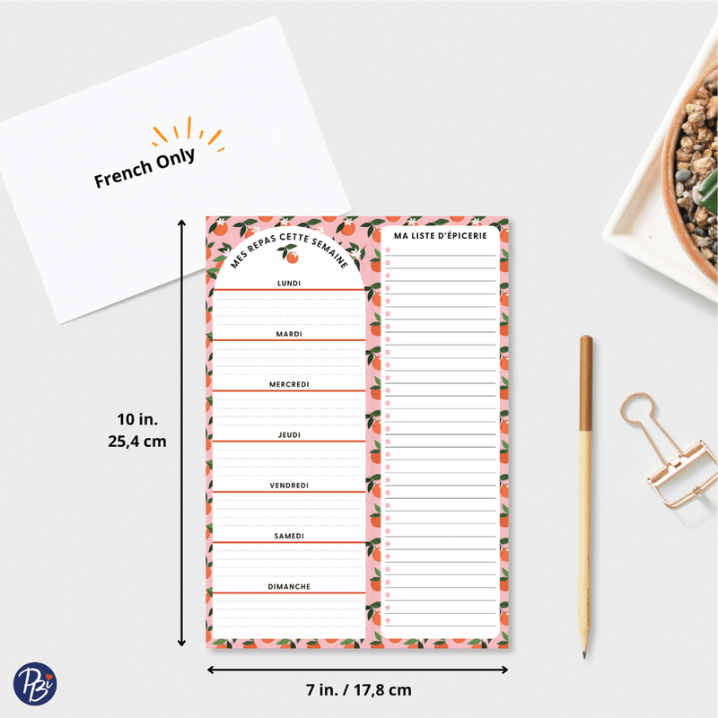 Pierre Belvédère - Planning Notepad - Oranges