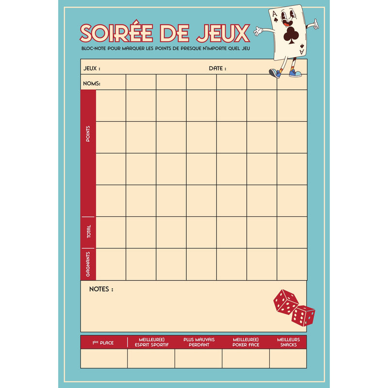 NOTEPAD- SOIRÉE DE JEUX