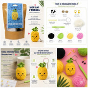 HAPPY PINEAPPLE DIY CROCHET KEY RING KIT