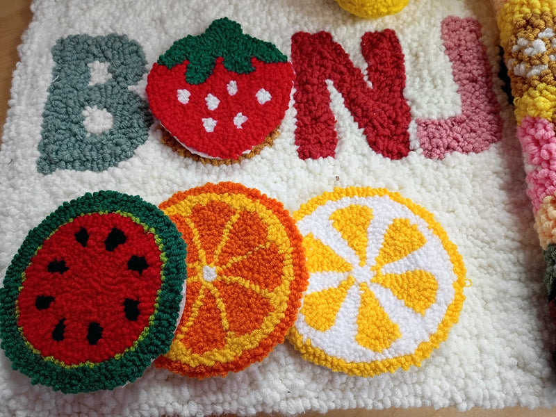 FRUITS PUNCH NEEDLE COASTER KIT