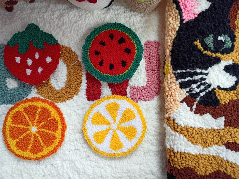 FRUITS PUNCH NEEDLE COASTER KIT