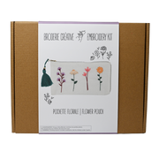 FLOWER EMBROIDERY POUCH KIT